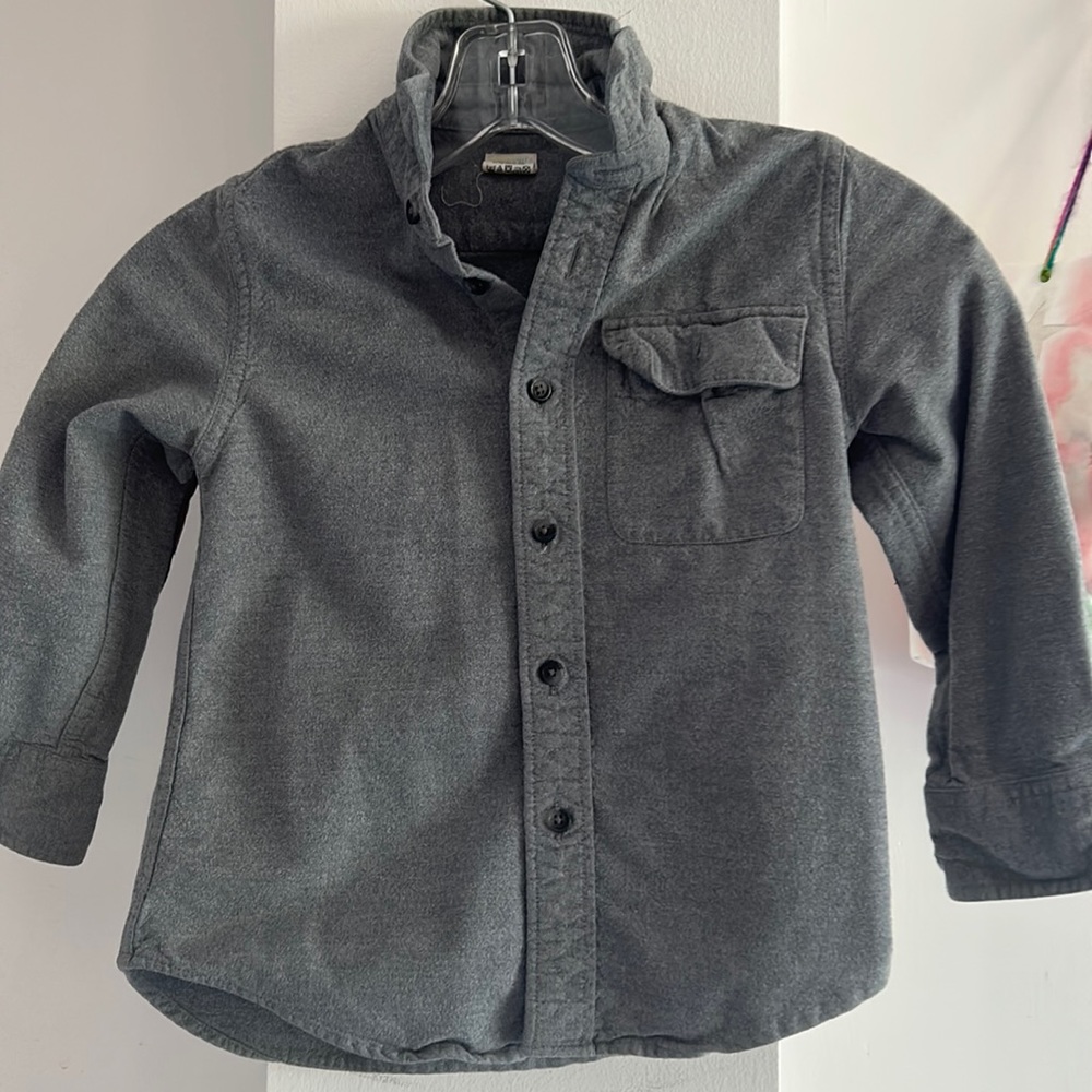 Crewcuts Flannel Button up with Leather elbo patch